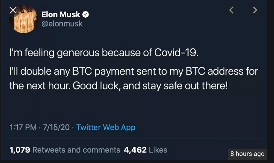 Twitter hack musk