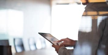 Someone using a tablet device